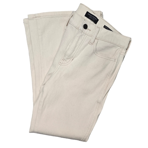 Banana Republic High-Rise Crop Boot Jeans | Cream | Size 26 Short - Picture 4 of 8